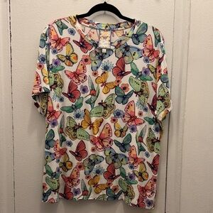 Johnny Was Butterfly Short Sleeve Tee
